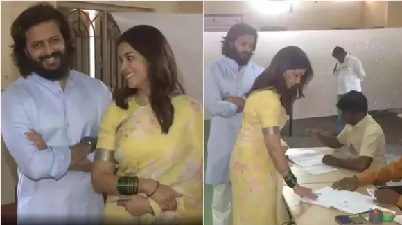 LS polls: Actor Riteish Deshmukh, wife Genelia cast their vote in Latur