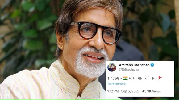 'Bharat mata ki jai': Amitabh Bachchan tweets amid debate over 'President of Bharat' reference