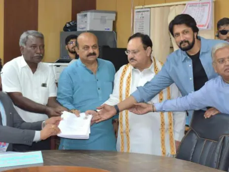 Karnataka: Basavaraj Bommai files nomination amid fanfare in Shiggaon