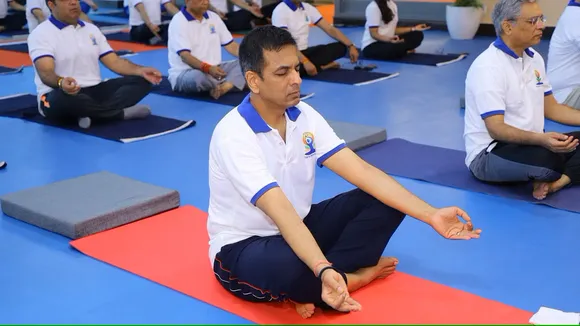 CJI Chandrachud leads SC judges, staff in performing yoga asanas on 9th International Yoga Day