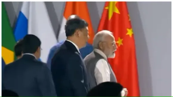 Narendra Modi, Xi Jinping seen having brief exchanges at BRICS summit
