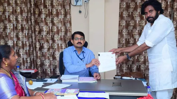 Pawan Kalyan, Vijayasai Reddy file nominations in Andhra Pradesh