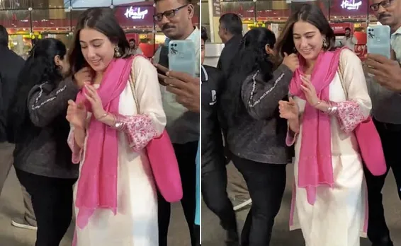 Watch: Fan attempt to touch Sara Ali Khan; netizens laud actor's reply