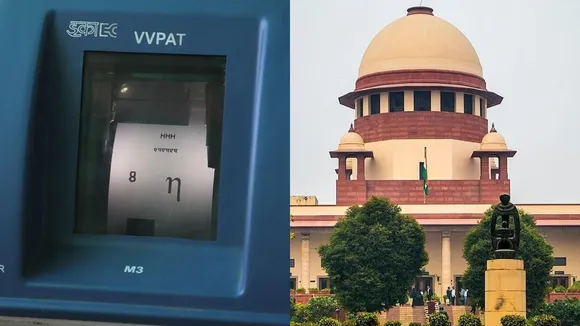 SC dismisses plea on tallying of VVPAT slips with vote cast using EVMs