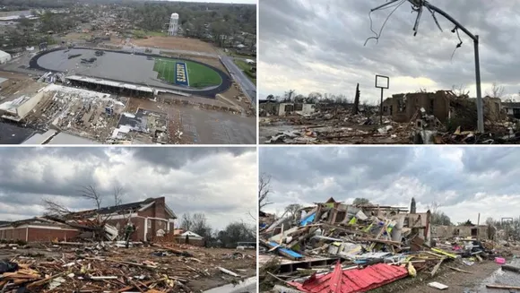 US: 32 dead as tornadoes torment from Arkansas to Delaware