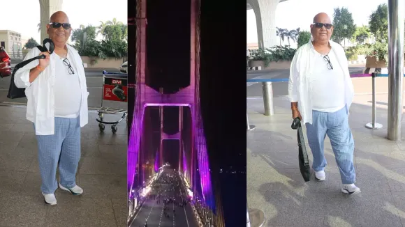 Actor Satish Kaushik among first travelers on New Zuari Bridge