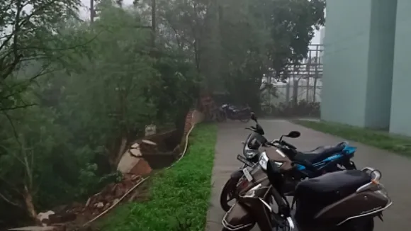Odisha: Two injured as AIIMS boundary wall collapses amid heavy rain