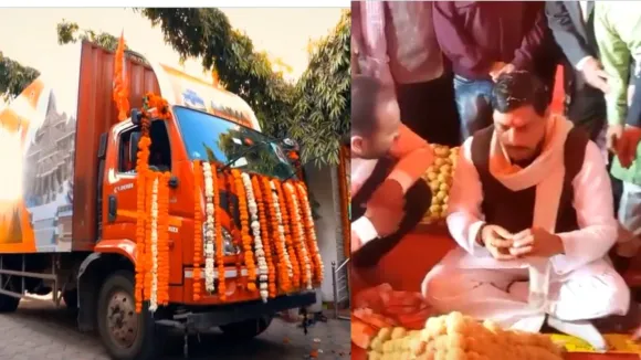 Mohan Yadav flags off trucks carrying 5 lakh laddus for Ram temple consecration from Bhopal