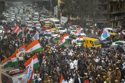Delhi stuck in traffic jam as Rahul Gandhi's Yatra leaves for UP