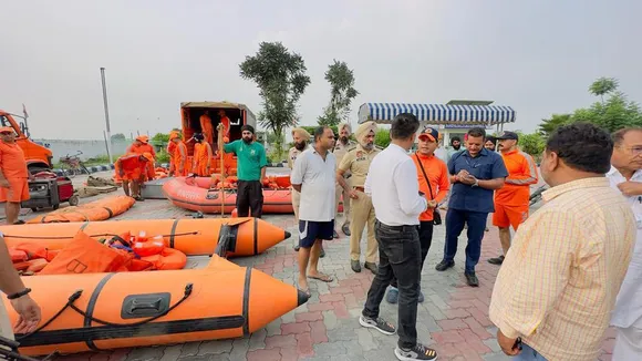 Punjab: NDRF teams start rescue operations in flood-hit areas of Gurdaspur