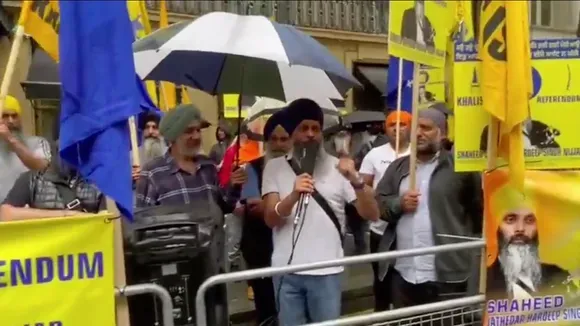 Khalistani protest in London