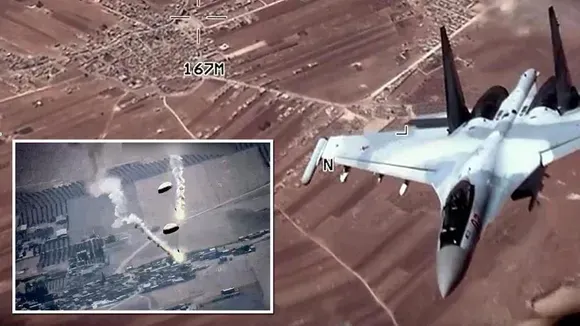 Russian fighter jets harass US drones