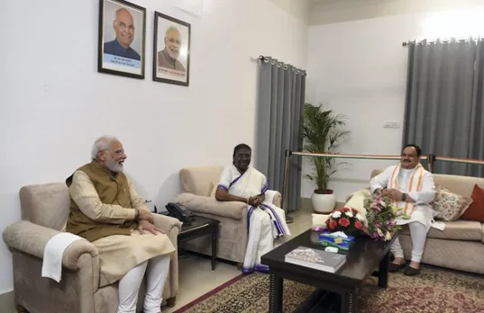 PM Modi visits Droupadi Murmu to congratulate her on presidential poll win