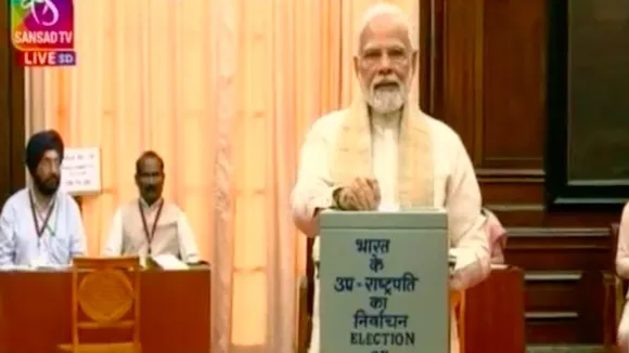 Polling begins to elect next Vice President; PM Modi casts vote