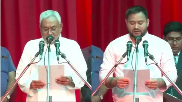 Nitish Kumar takes oath as Bihar CM; Tejashwi as his deputy