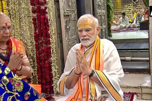 Prime Minister Narendra Modi performs puja at Lord Mahakal temple in Ujjain