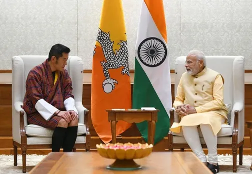 Bhutan king Jigme Khesar Namgyel Wangchuck meets Prime Minister Narendra Modi