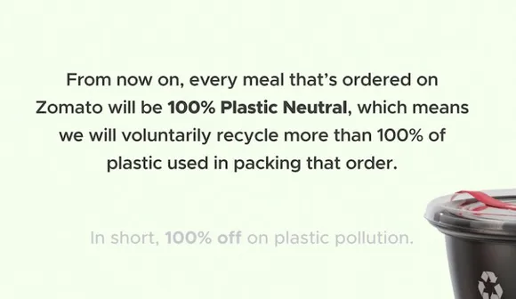 Zomato announces 100% 'plastic neutral deliveries' from April 2022