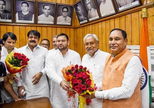 'Mahagathhbandhan' government in Bihar wins trust vote; BJP stages walkout