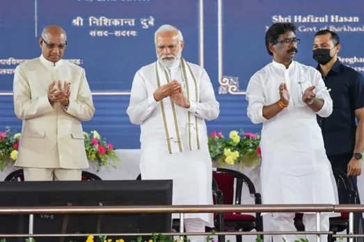 PM Narendra Modi unveils  Rs 16,800 cr infrastructure projects in Jharkhand