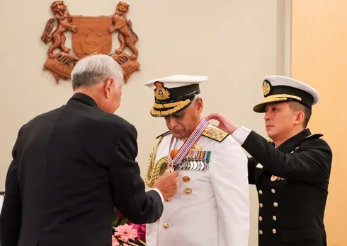 Singapore confers Meritorious Service Medal to former Navy chief Sunil Lanba