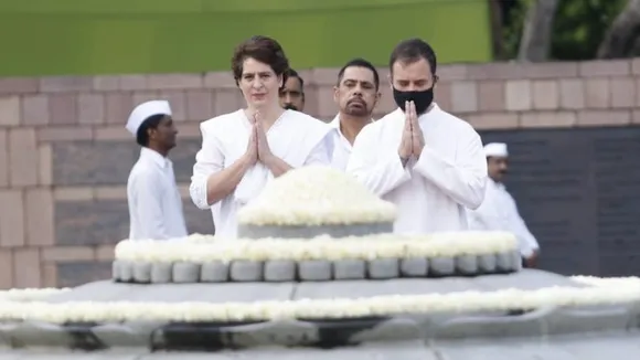Rahul and Priyanka pay floral tribute to Rajiv Gandhi