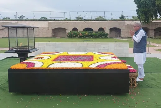 Vice President-elect Dhankhar visits Raj Ghat ahead of swearing in