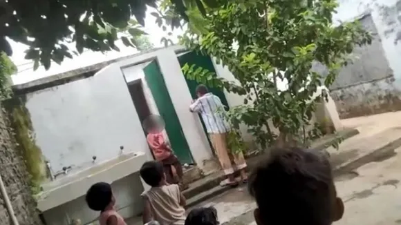 Video clip shows primary students cleaning school toilet in Ballia government school; probe ordered