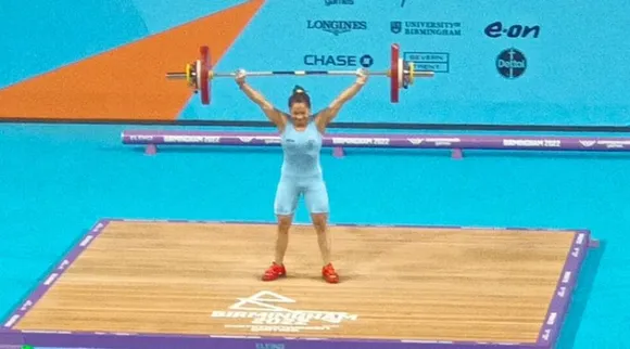 Weightlifter Mirabai Chanu wins gold in women's 49 kg category