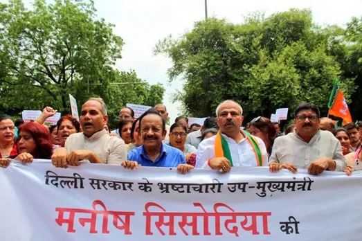 Delhi BJP stages protest near Kejriwal's residence against excise policy; demands Sisodia's resignation