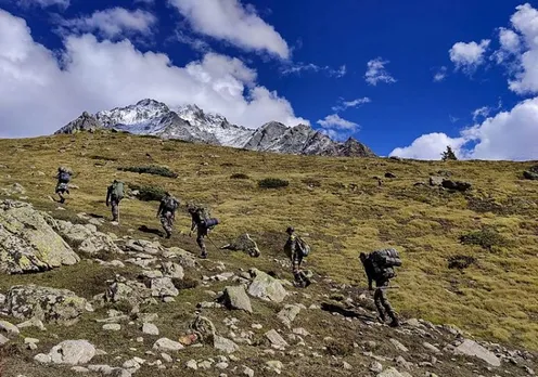 Rescue team trekking Draupadi ka Danda peak