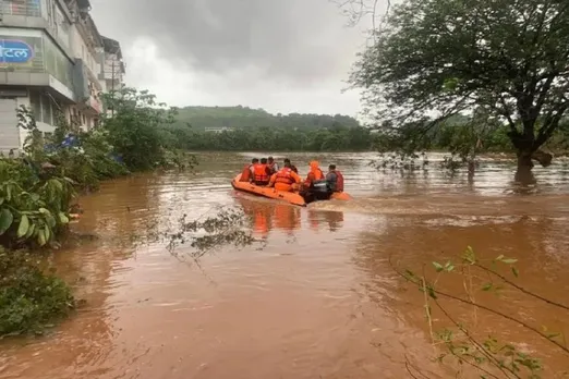 15 devotees stranded at temple located in  middle of river