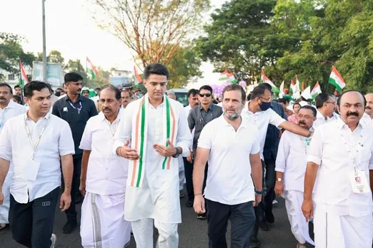 Ahead of Congress President elections Sachin Pilot joins Rahul Gandhi in his Bharat Jodo Yatra