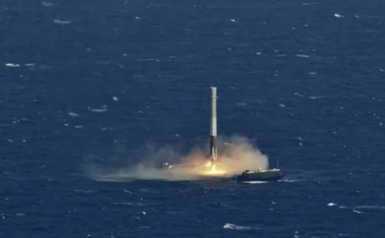 Watch: SpaceX lands on a floating drone ship in the Atlantic Ocean