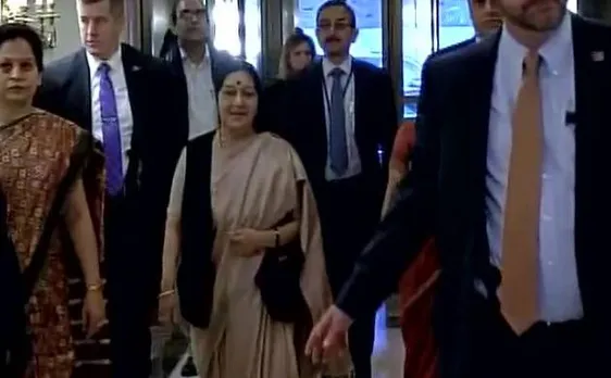 Sushma Swaraj reaches New York, to address UNGA on September 26