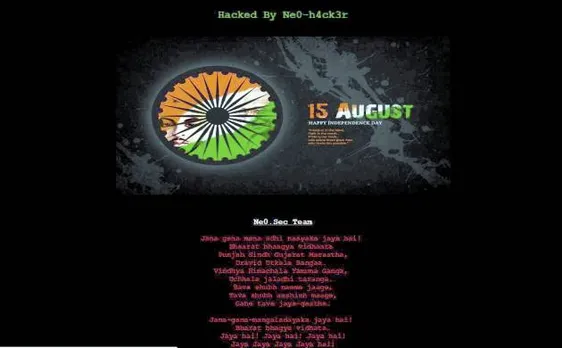 Pakistan govt website attacked; hackers post Indian national anthem, I-Day greetings