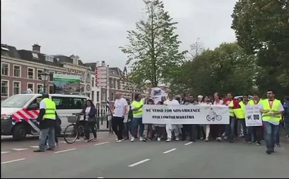 Gandhi Jayanti | People participate in 'Gandhi March' held in Netherlands