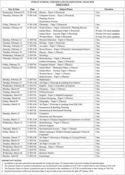 ISC Class 12, ICSE Class 10 exams dates released at cisce.org, check here to download