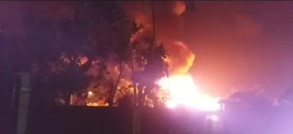 Massive fire at Rohingya camp in Delhi