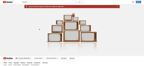 'What's wrong with YouTube?': Users complain as they fail to sign in 
