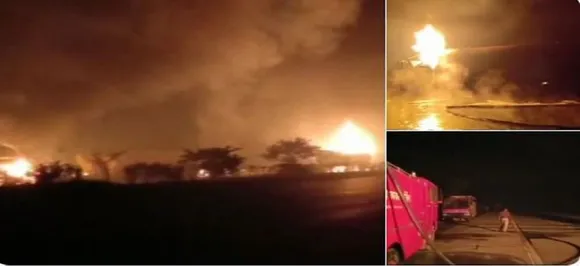 Mathura: Gas tanker explodes on Yamuna Expressway, three critically injured