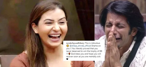 Shilpa Shinde trolled viciously for mocking Karanvir Bohra with a picture of lingerie on his head!