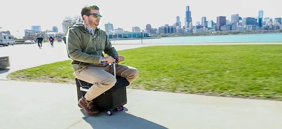 Scared of missing your flight? This motorized luggage is the solution! 