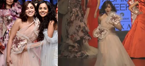 Yami Gautam keeps her 'Josh High' as she tumbles and falls at LFW 2019 runway