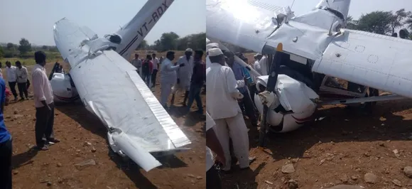 Pilot injured after aircraft of private training institute crashes near Pune 