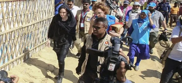 U.N. envoy Angelina Jolie urges Myanmar to stop atrocity against Rohingya Muslims 