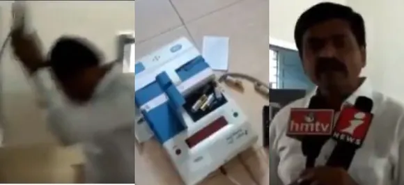 Andhra Assembly Polls: Jana Sena candidate smashes EVM in Anantapur, arrested
