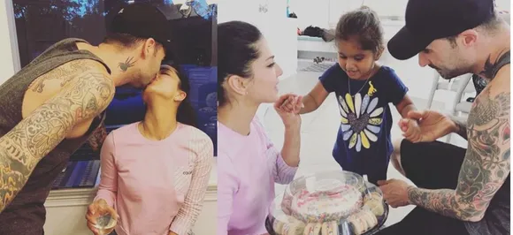 Sunny Leone-Daniel Weber's wedding anniversary celebration is all about kisses and cakes