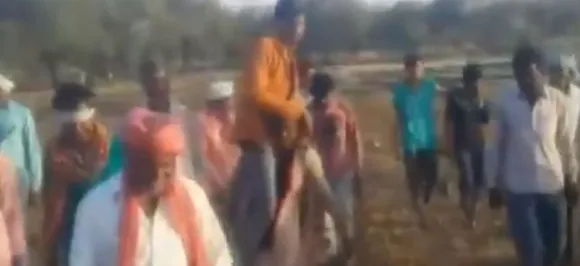 Villagers shame woman over affair, force her to carry lover on shoulders as punishment 