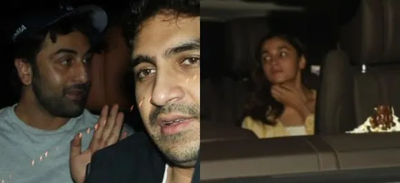 Alia Bhatt and boyfriend Ranbir Kapoor SPOTTED outside Karan Joharâ€™s residence, see PICS